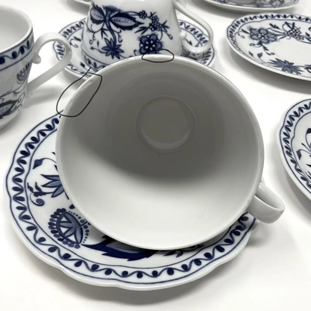 Rosella Onion Pattern set‎ of 6 cups and saucers